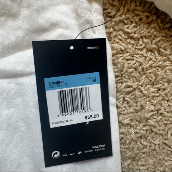 Women’s Nike Sportswear Hoodie NWT White Metallic Just Do It Medium - Picture 4 of 6